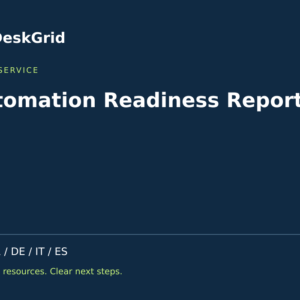 Automation Readiness Report — DeskGrid digital product cover