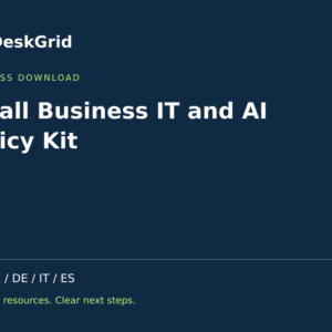 Small Business IT and AI Policy Kit — DeskGrid digital product cover