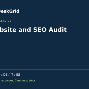 Website and SEO Audit — DeskGrid digital product cover