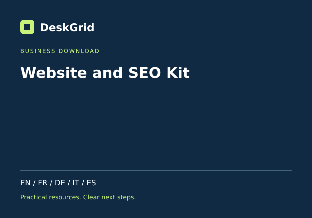 Website and SEO Kit — DeskGrid digital product cover